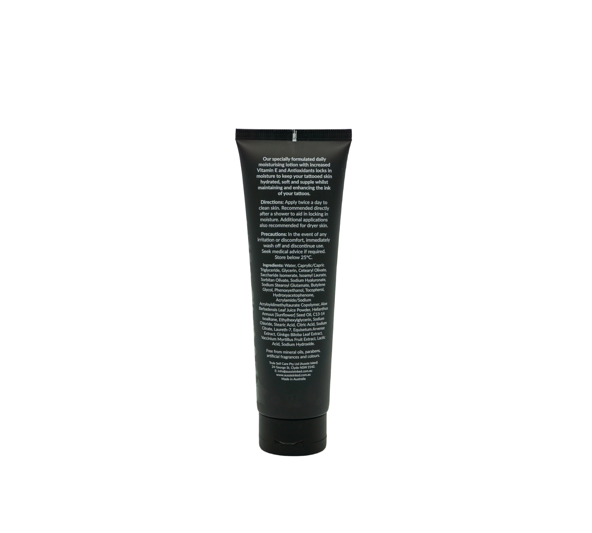 Daily lotion to keep tattoos moisturised and vibrant. Natural feel.